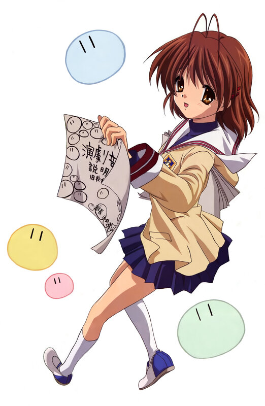 anime girl holding paper
