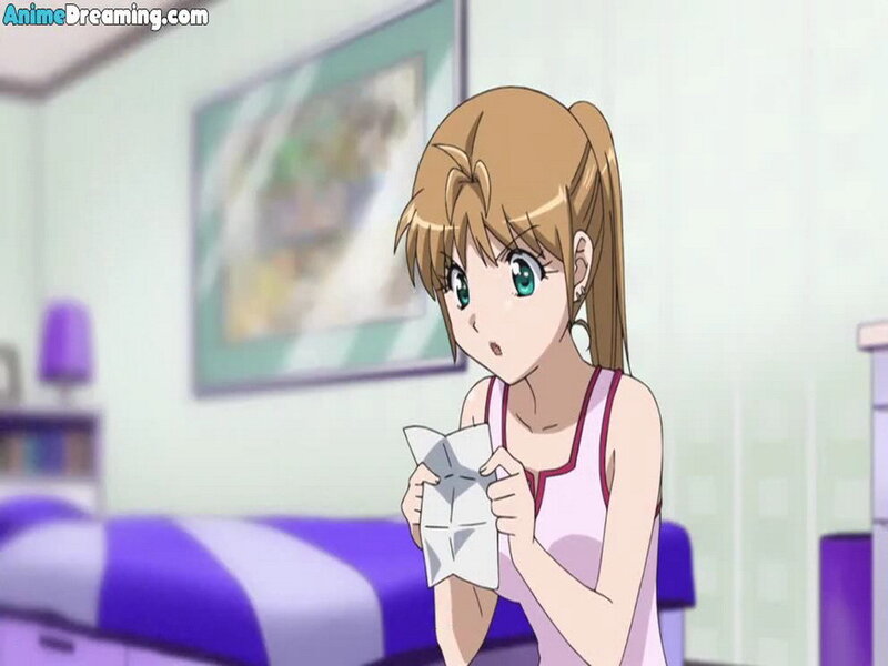 anime girl holding paper