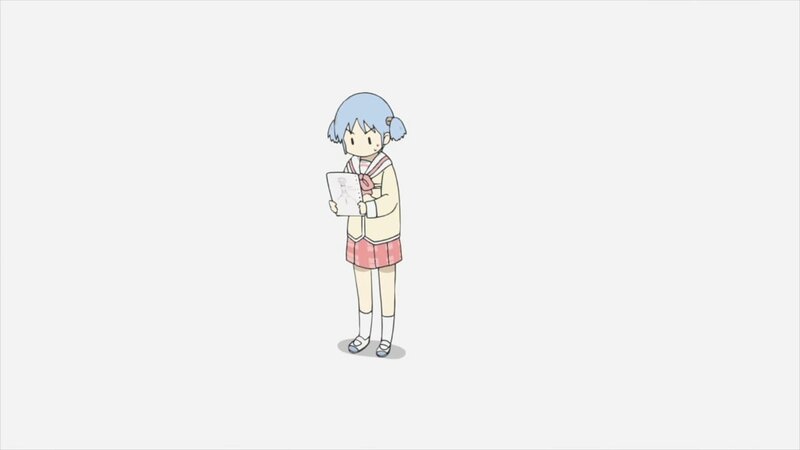 anime girl holding paper