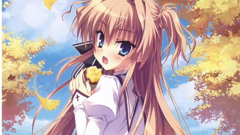 Anime Girl Holding Pastry