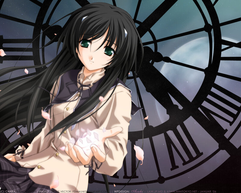 Anime Girl Holding Petals