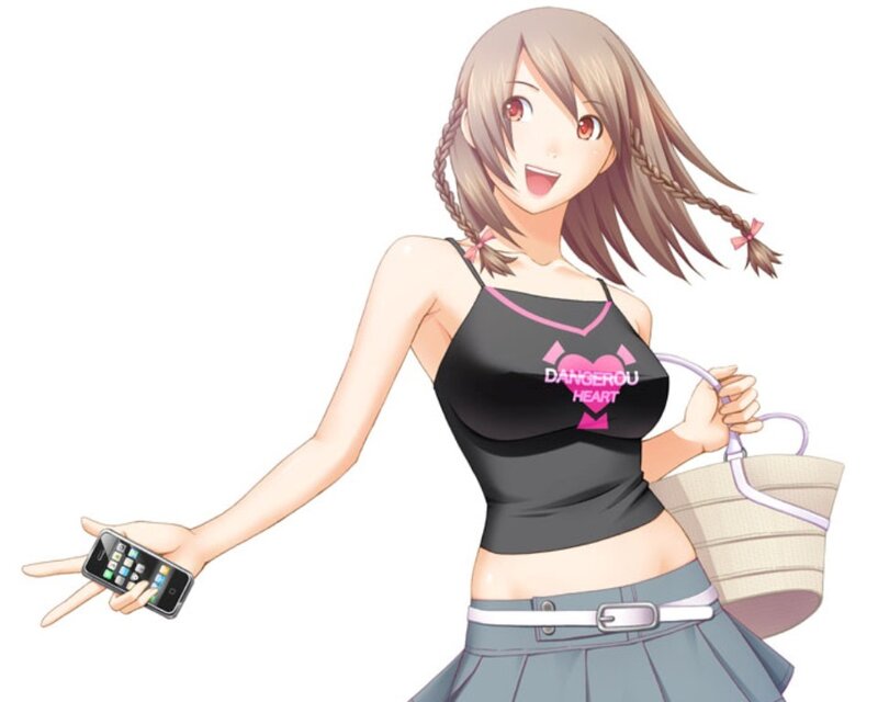 Anime Girl Holding Phone