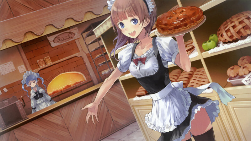 Anime Girl Holding Pie