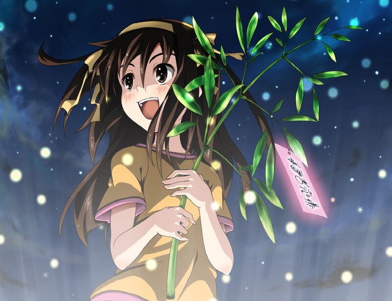 Anime Girl Holding Plant
