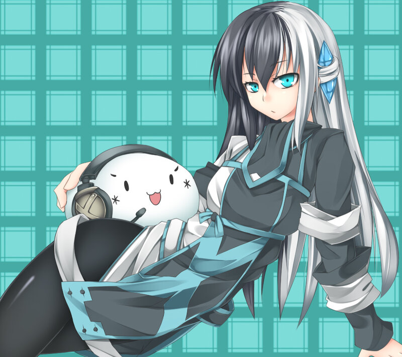 Anime Girl Holding Plushie