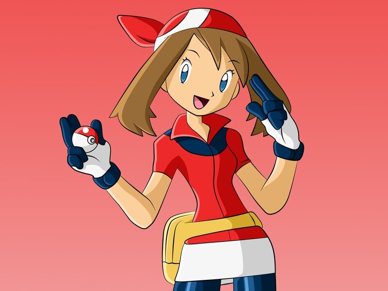 Anime Girl Holding Pokeball