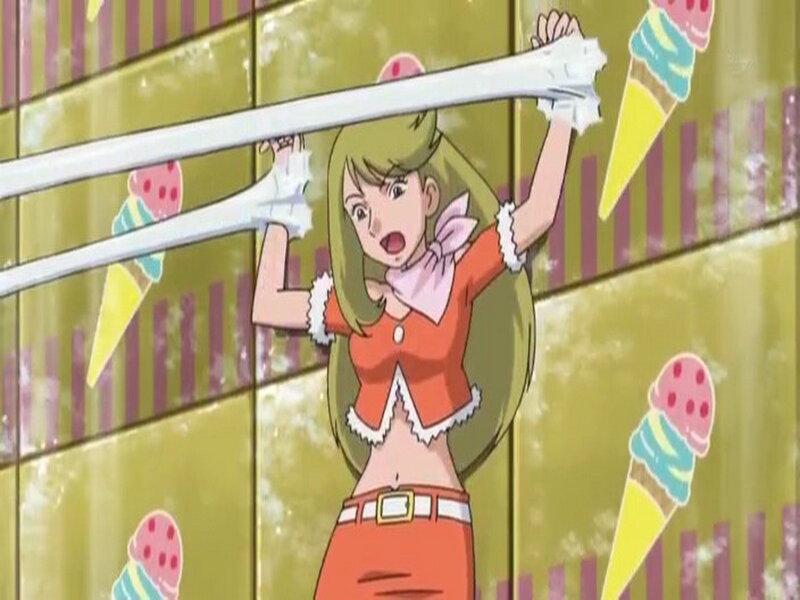 Anime Girl Holding Pole
