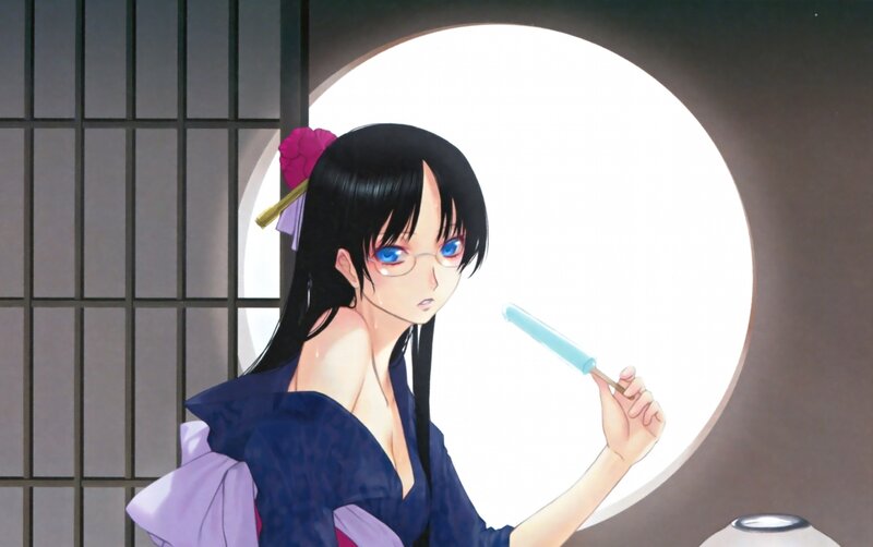 Anime Girl Holding Popsicle