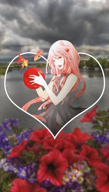 Anime Girl Holding Red Balloon