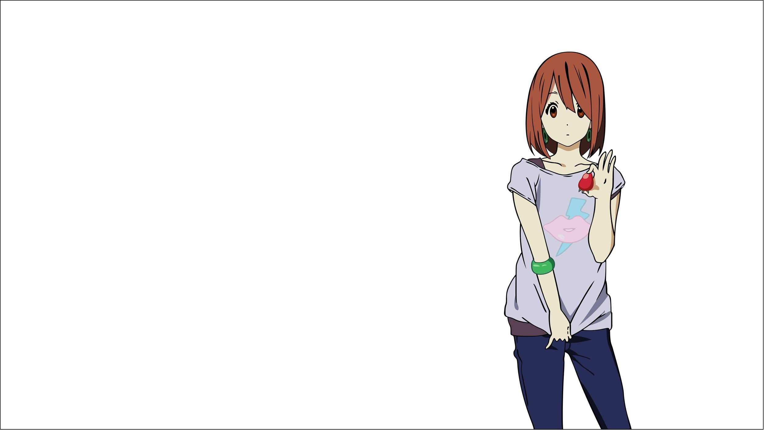 anime girl holding red object