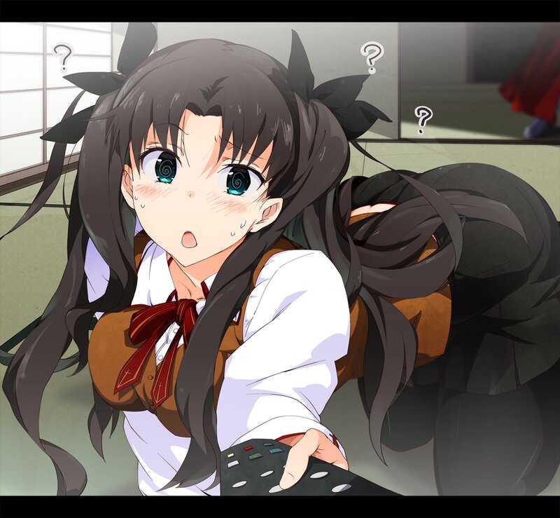 Anime Girl Holding Remote