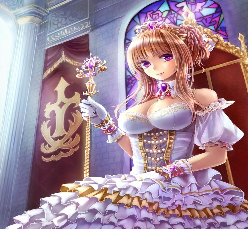 Anime Girl Holding Scepter