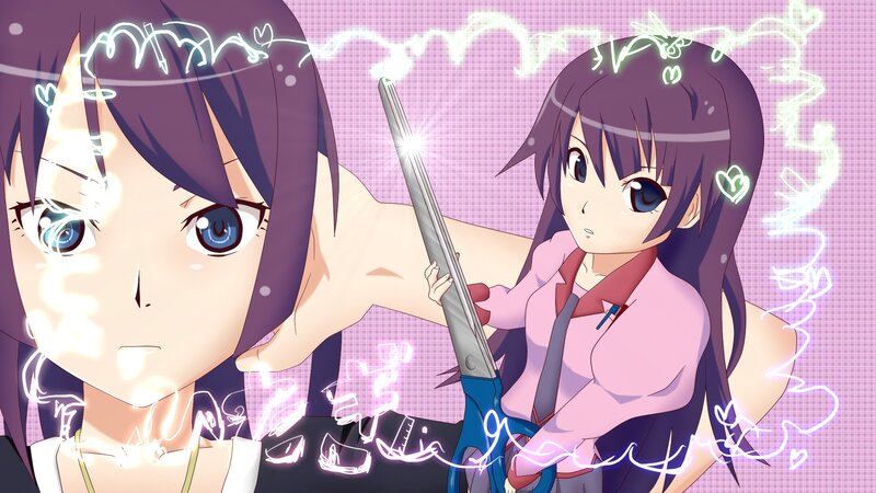 Anime Girl Holding Scissors