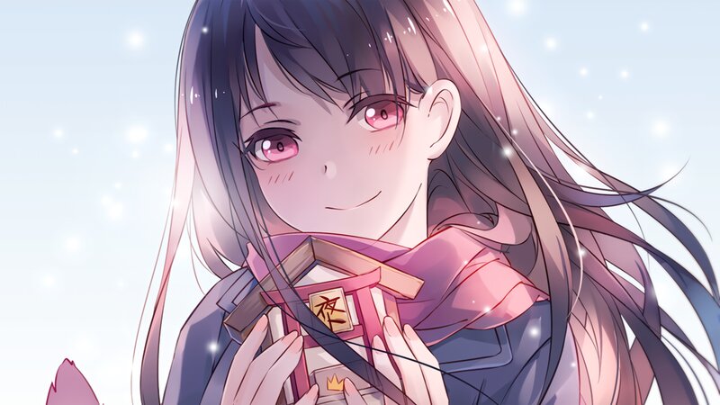 Anime Girl Holding Shrine