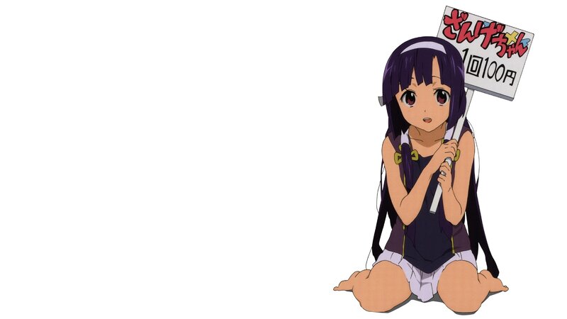 anime girl holding sign