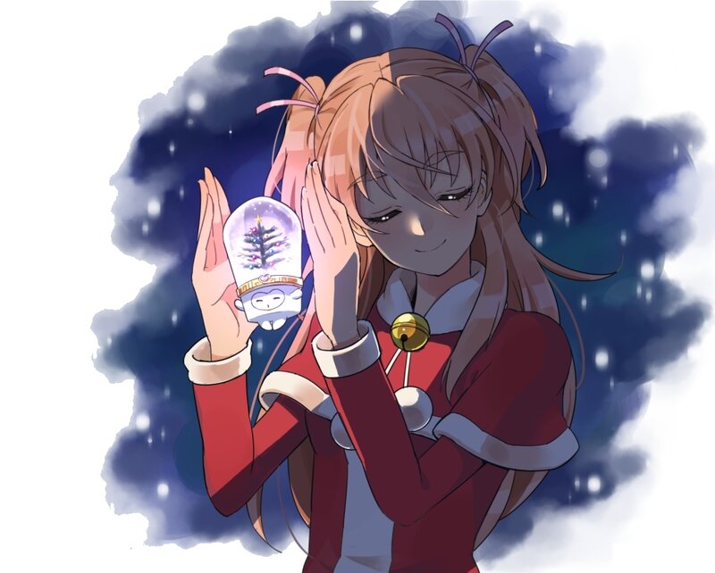 Anime Girl Holding Snow Globe