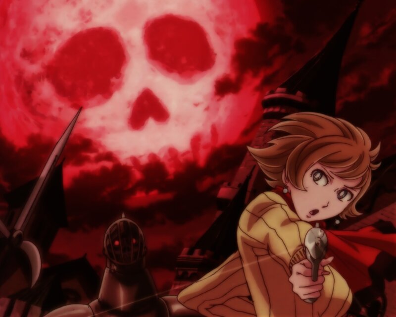 Anime Girl Holding Spoon — Red