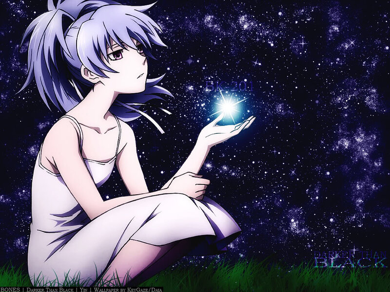 Anime Girl Holding Star — Purple