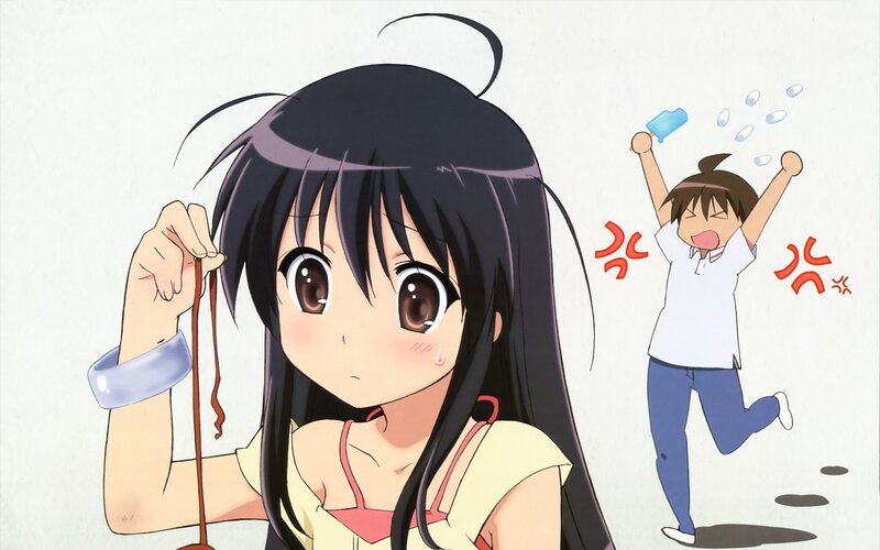 Anime Girl Holding String
