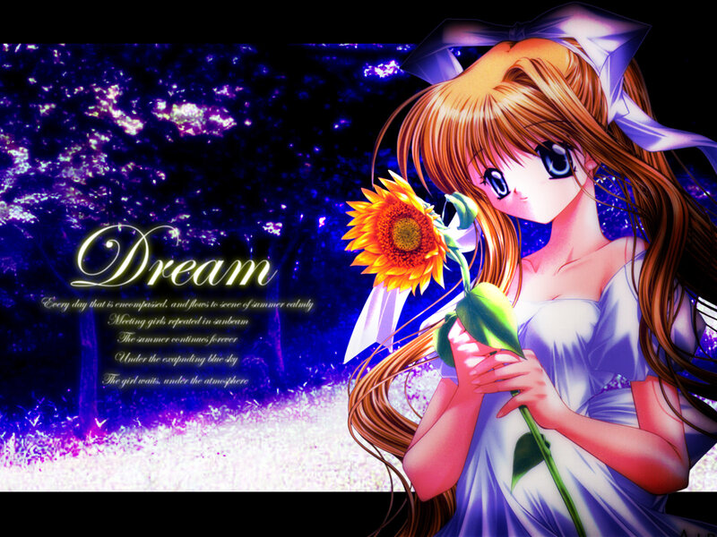 Anime Girl Holding Sunflower