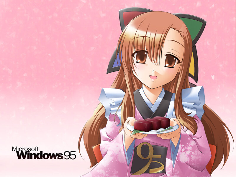 Anime Girl Holding Sweets