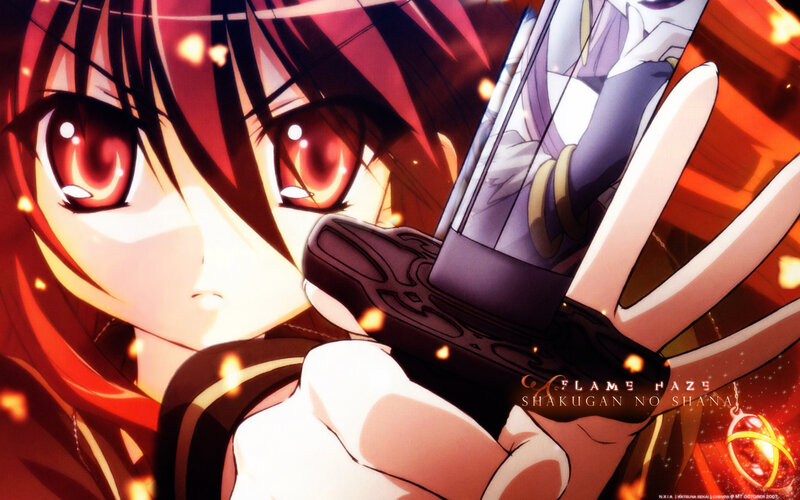 Anime Girl Holding Sword — Red, Dramatic