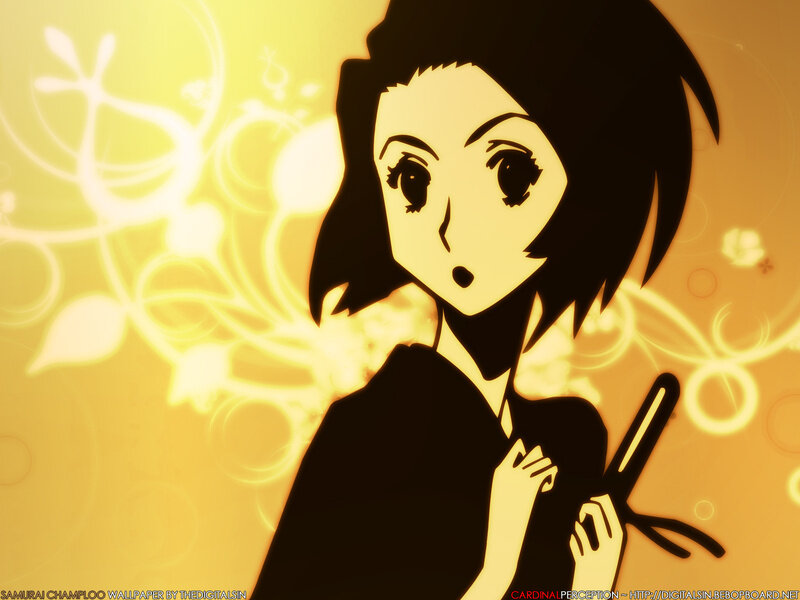 Anime Girl Holding Sword — Yellow