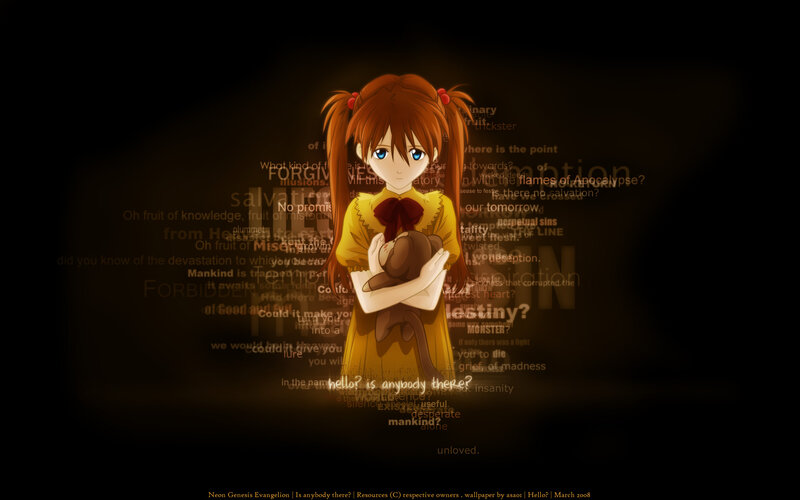 Anime Girl Holding Teddy Bear — Brown