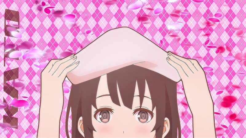 Anime Girl Holding Towel