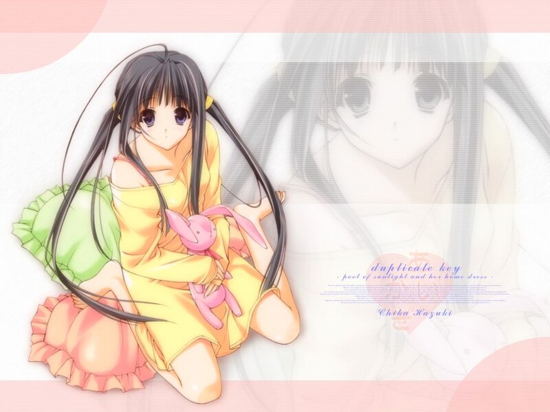Anime Girl Holding Toy — Yellow