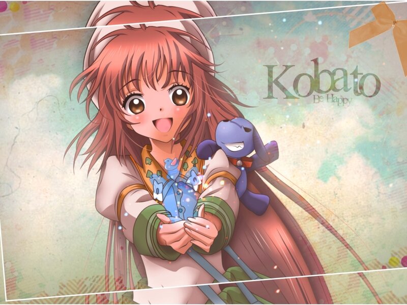 Anime Girl Holding Toys