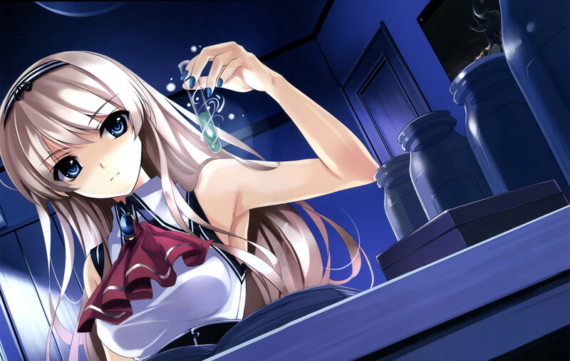 Anime Girl Holding Vial