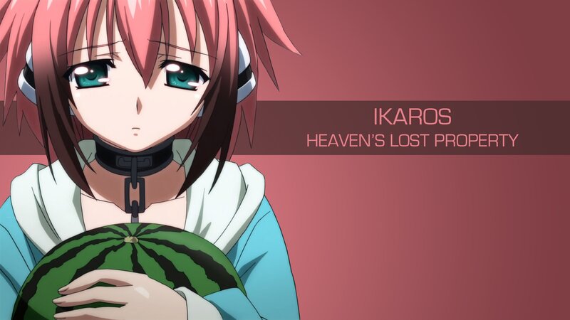 Anime Girl Holding Watermelon — Pink