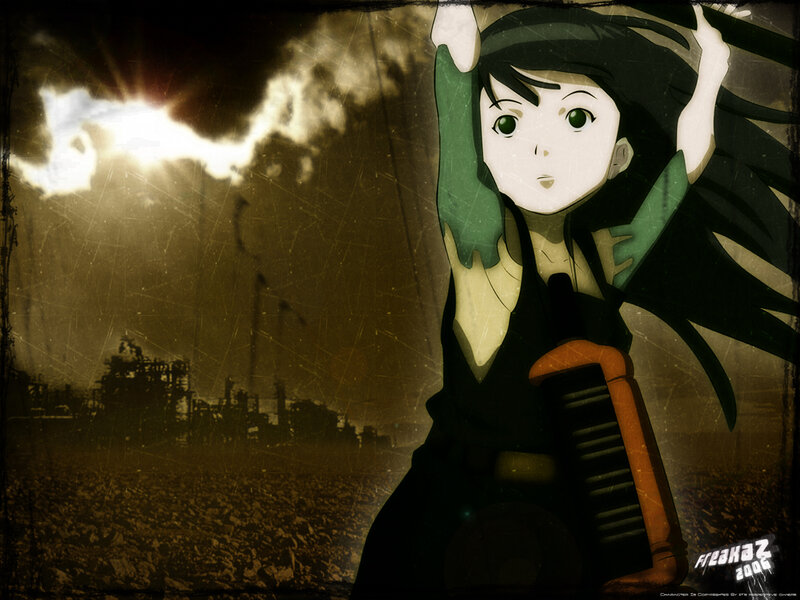 Anime Girl Holding Weapon