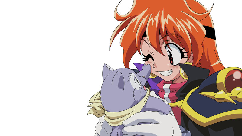 anime girl hugging a cat