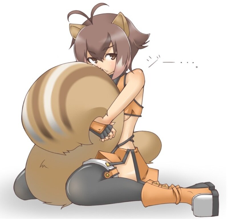 Anime Girl Hugging Animal