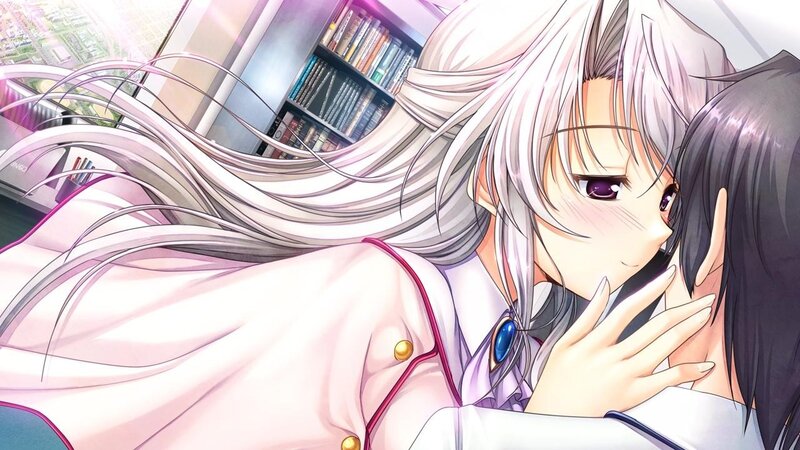 anime girl hugging another