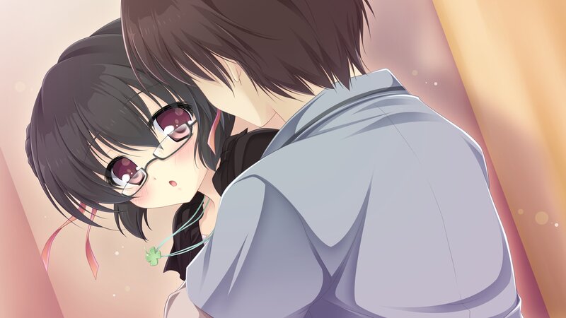 Anime Girl Hugging Boy — Gray