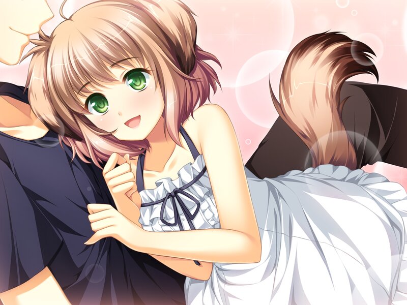 Anime Girl Hugging Boy — Pink