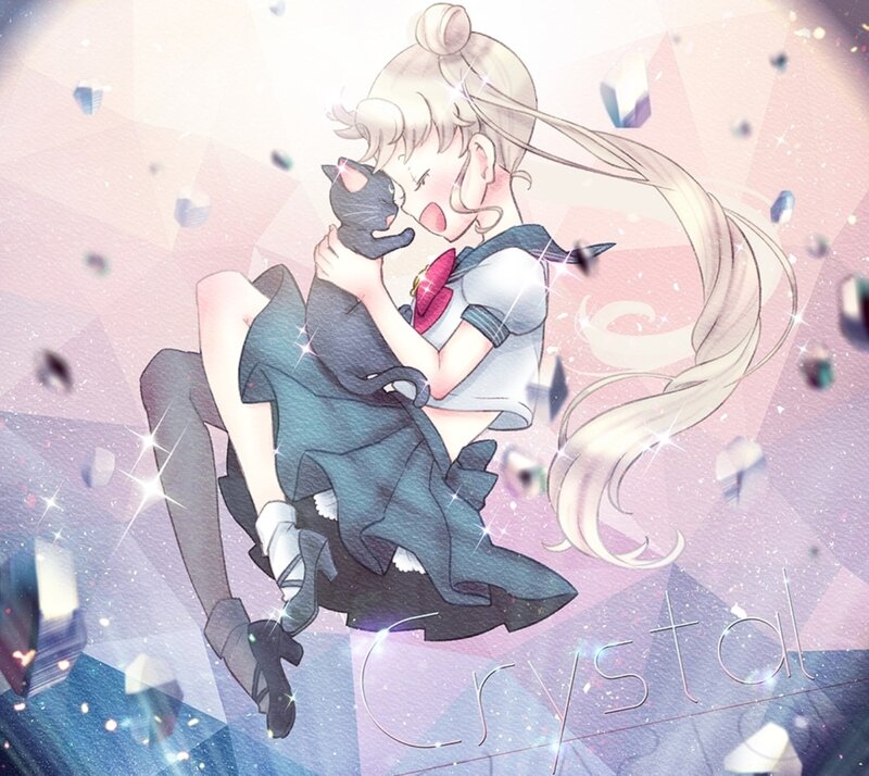 Anime Girl Hugging Cat — Pink, Dreamy