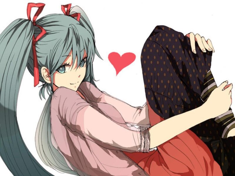 Anime Girl Hugging — Gray, Affectionate