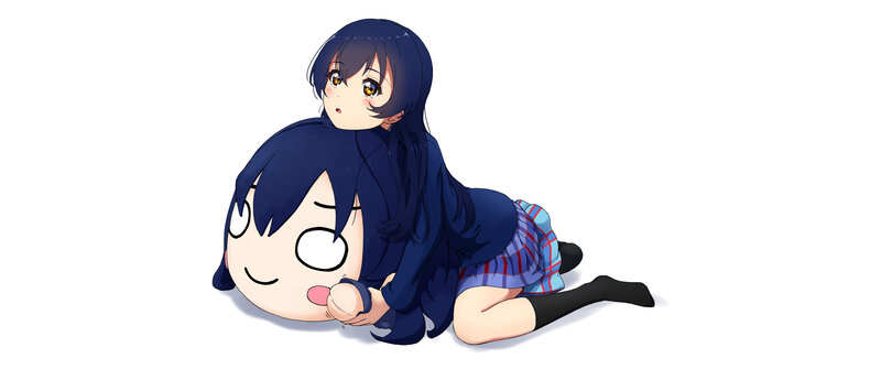 Anime Girl Hugging Head