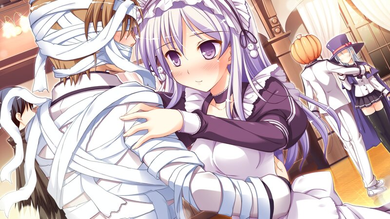 Anime Girl Hugging Mummy