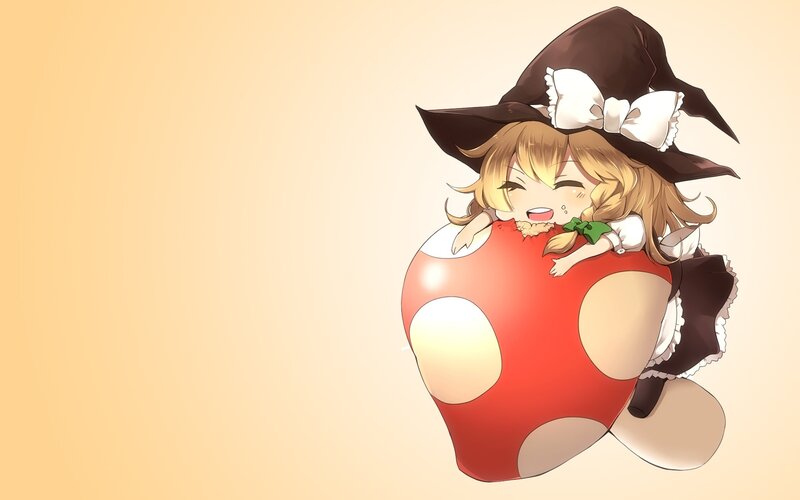 Anime Girl Hugging Mushroom
