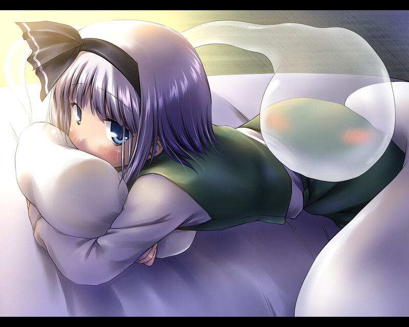 Anime Girl Hugging Pillow — Purple