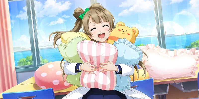 Anime Girl Hugging Pillows