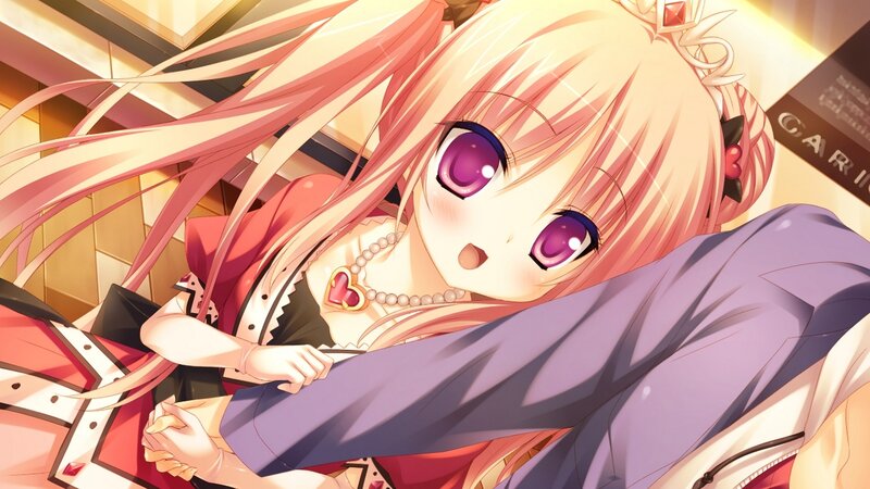 Anime Girl Hugging — Pink