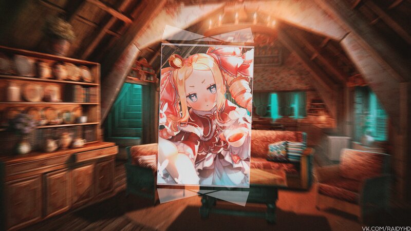 Anime Girl Illustration — Red