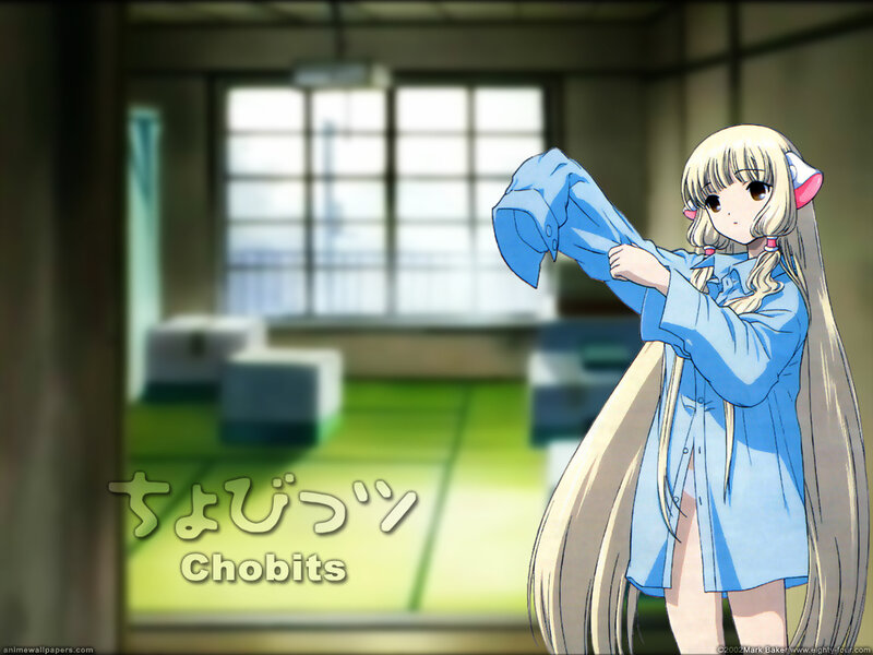 Anime girl in a blue shirt