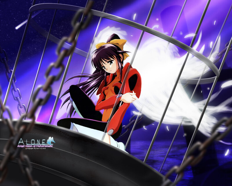 Anime girl in a cage